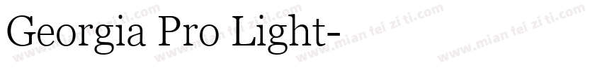 Georgia Pro Light字体转换